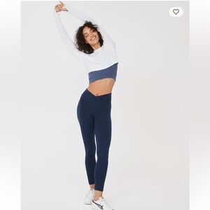 Offline by Aerie Real Me High Waisted Crossover Legging, XS, Royal Navy